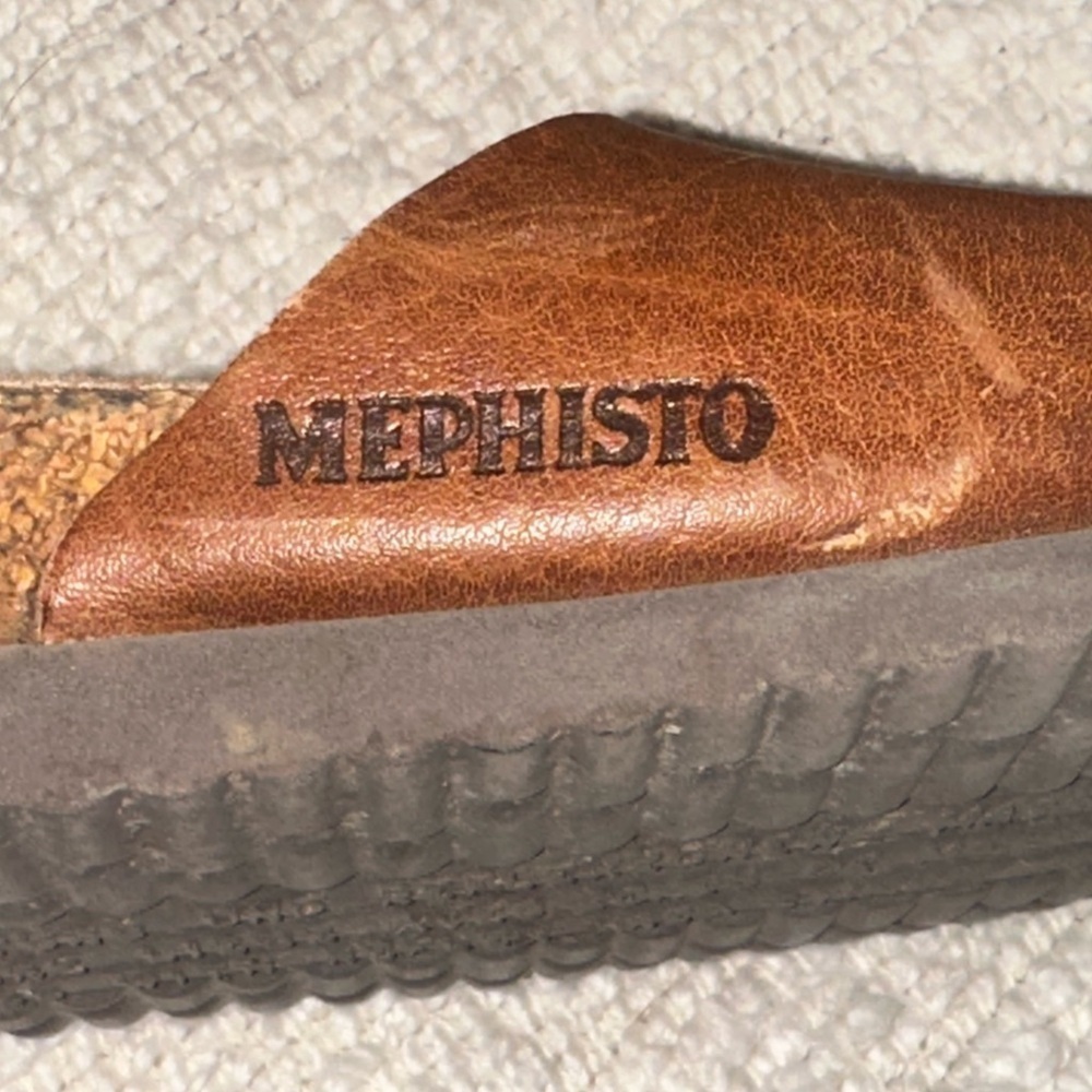 Used Hanki Mephisto Genuine Leather Brown Sandals Made in France 38 - Picture 4 of 12